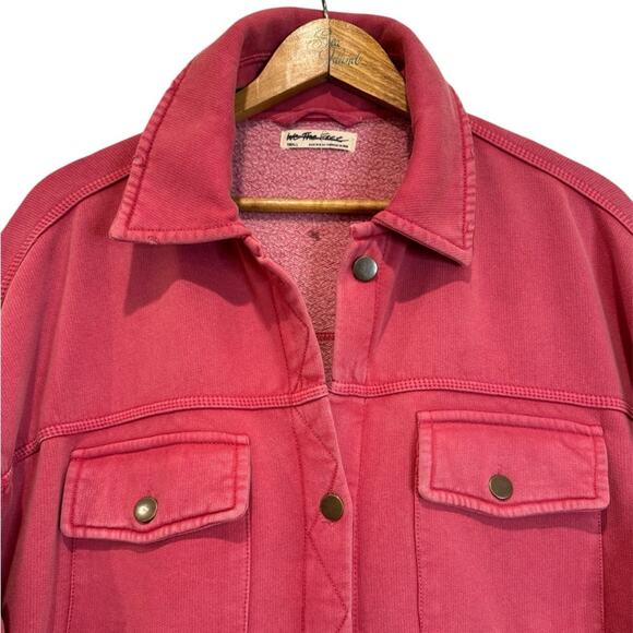 Free People We The Free Dawson Chore Jacket Sweatshirt Size Small Painted Roses - Picture 6 of 11